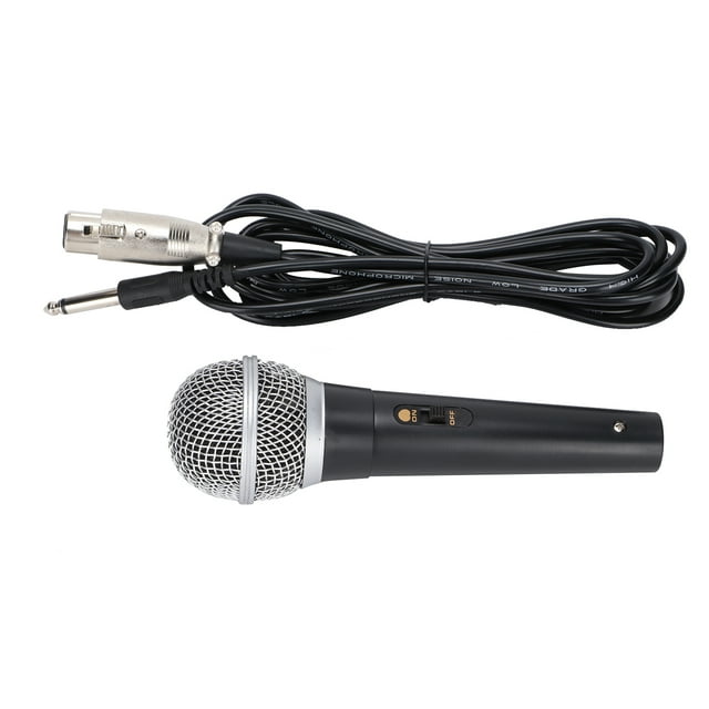 Micrófono XLR con conexión de audio de cable XLR a 1/4 de pulgada. Micrófono de mano adecuado para karaoke en escenarios, canto y grabación.