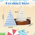 thumbnail image 2 of Ceramic Sailboat Salt and Pepper Shaker with Wooden Tray Blue White 5 Inch Kitchen Table Home Furnishings for Nautical Theme Party Summer Event, 2 of 4