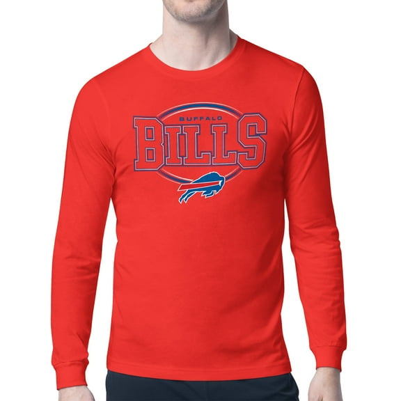 Men's Starter Red Buffalo Bills Team Track Graphic Long Sleeve T-Shirt