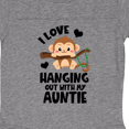 thumbnail image 3 of Inktastic Monkey I Love Hanging out with My Auntie Boys or Girls Baby Bodysuit, 3 of 4