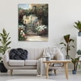 thumbnail image 2 of Stupell Industries Courtyard Gate with Florals Canvas Wall Art, design by Nan, 48 x 36, 2 of 7