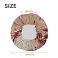 thumbnail image 4 of Kdxio Coffee Beans Chocolate Splash Print Shower Cap for Women,Elastic and Reusable,Double Waterproof Layers Bathing Hat, 4 of 6