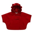 thumbnail image 1 of Little Girls Red Rosette Accent Hood Coat 3, 1 of 2