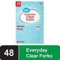 thumbnail image 2 of (6 pack) Great Value Plastic Everyday Clear Forks, 48 Count, 2 of 8