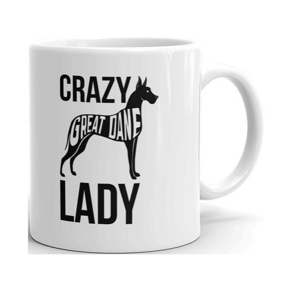 Crazy Great Dane Lady Dog Coffee Tea Ceramic Mug Office Work Cup Gift 11 oz