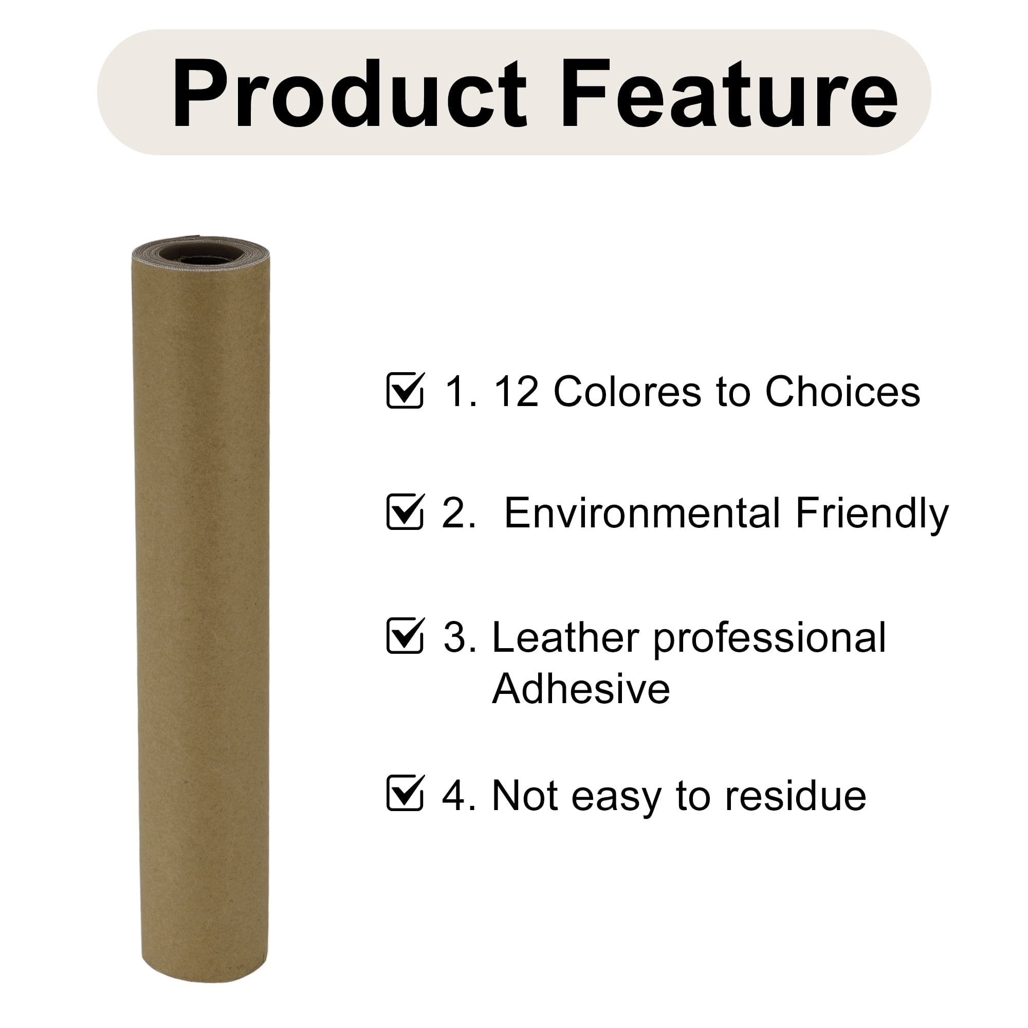 Unique Bargains Leather Repair Patch Tape, Self Adhesive Leather Repair for Furniture Couch Sofa Car Seats Office Chair Black 118.11"x15.75"