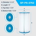 thumbnail image 2 of SpiroPure Replacement for Pleatco PIN20 Unicel C-5315 Filbur FC-3752 Hot Tub Spa Pool Filter Replacement Cartridge, 2 of 7