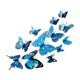 thumbnail image 2 of Toystoory 12 piezas 3D mariposa pegatinas de pared arte calcomanía PVC decoración del hogar tienda boda DIY Decoración del hogar azul, 2 of 6