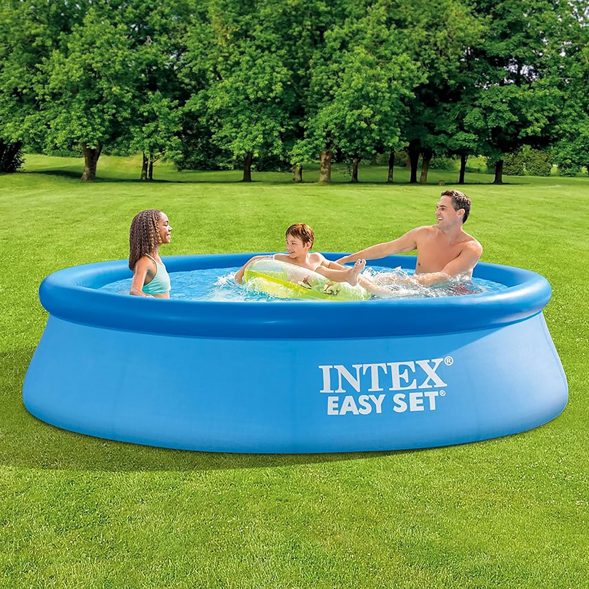 Intex: : Easy Set Pool - 10' x 30" - Inflatable Above Ground Swimming Pool, Puncture-Resistant Material, 1018 Gal Cap, Kids-Family Water Play, 28120EH