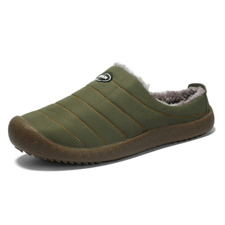 

Men Winter Slippers Plush Waterproof Warm Slippers House Slippers for Indoor