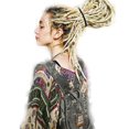 thumbnail image 1 of Rallonge Dreadlock Ombrée pour Cheveux Hip-Hop Synthétique Résistante à la Chaleur Crochet Tressage Fait Main Rallonge Torsadée Tressage pour Femmes Gris Argenté 20”-35 g, 1 of 5