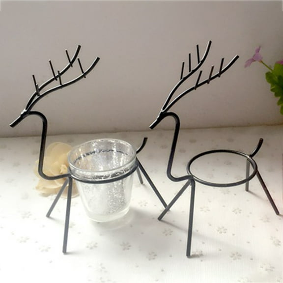 WHAMVOX  Iron Candle Holder Wall Sconce Holders for Candlesticks Fluted Black