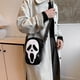 thumbnail image 5 of Bolso bandolera para hombre y mujer, divertido bolso de hombro con diseño de calavera fantasma, bolso bandolera de piel sintética para teléfono móvil, 5 of 6