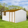 thumbnail image 3 of Chic 10ft x 12ft White & Yellow Metal Garden Shed with Window – The Perfect Outdoor Storage Shed! Spacious and Durable, Ideal for Storing Tools and Garden Supplies!, 3 of 7