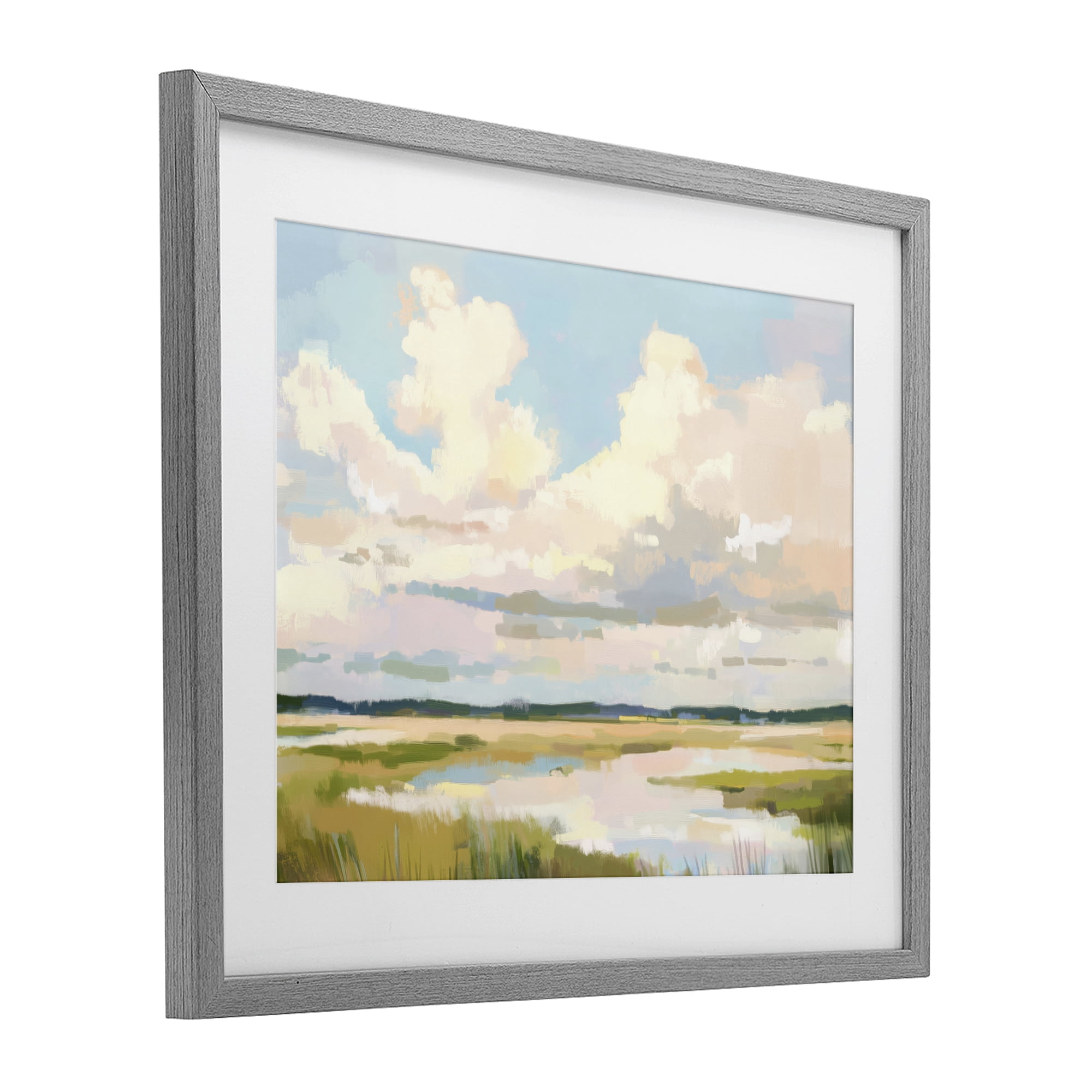Stupell Industries Lowcountry Marsh at Dawn Gray Framed Print Under Glass, design by LSR Design Studio