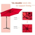 thumbnail image 3 of Devoko 10 Ft Patio Offset Cantilever Umbrella Outdoor Market Hanging Umbrellas with Crank & Cross Base, Red, 3 of 7