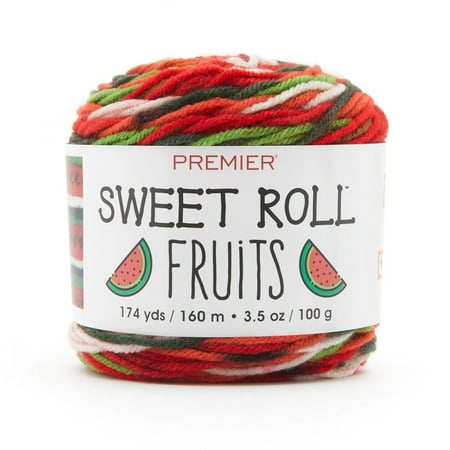 UPC: 0840166812648 | Premier Yarns Sweet Roll Fruits Yarn-Watermelon -2056-01