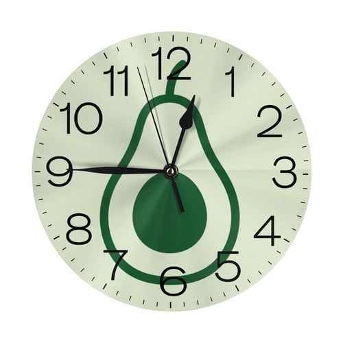 Zhmjortal Wall Clock, Fruit Pattern Wall Clock Silent Non-Ticking Battery Operated Clock 10 Inch, Home Decor for Living Room, Kitchen, Bedroom and Office