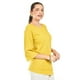thumbnail image 2 of Blusa de lino corte asimetrico Roman Fashion /Juvenil, 0340 (Mostaza) amarillo G, 2 of 4