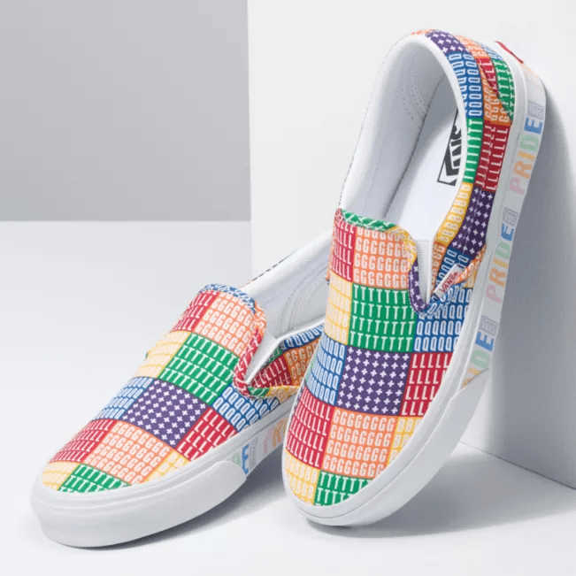 pride slip on vans