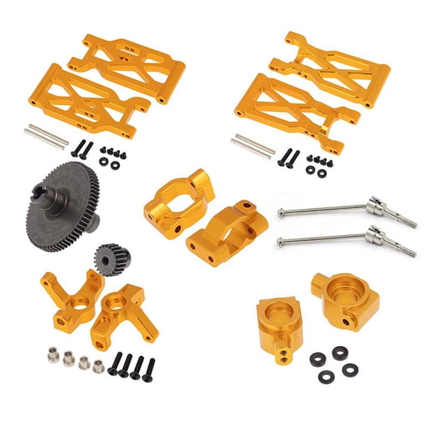 Eje de transmisión CVD de actualización RC Ajuste de dirección para 104001 RC crawler Truck Car o DIY Montaje Accesori oro Hugo Brazo de coche RC