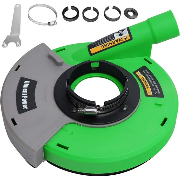 Diment Power Universal Surface Grinding Dust Shroud for Angle Grinder 7- inch. Collect Grinding Dust-Wood,Stone,Cement,Marble,Rock,Granite,Concrete