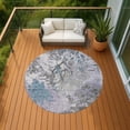 thumbnail image 6 of Addison Rugs Chantille Indoor/Outdoor Transitional Abstract Lavender Machine Washable Round Rug, 8' x 8', 6 of 7
