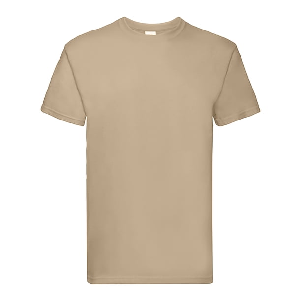 Fruit Of The Loom - Camiseta Básica de manga corta de superior para hombre (Caqui)