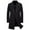 Black, variant on Herrnalise Men's Fashion Embroidery Medium Long Casual Woolen Coat Coat Long Sleeve Stand Collar Single Breasted Pocket Brushed Trench Coat Black