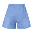 thumbnail image 5 of Wide Leg Shorts for Women Summer Lightweight Elastic High Waist Loose Fit Casual Shorts with Pockets, 5 of 6
