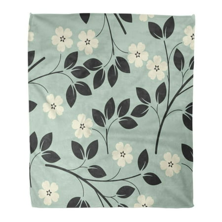 Beds Beds And More ASHLEIGH Throw Blanket Warm Cozy Print Flannel Fall Bouquets of Flowers on Light Blue and More Designs Floral Comfortable Soft for Bed Sofa and Couch 58x80 Inches ()