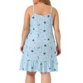 thumbnail image 4 of DARING DIVA Women's Plus Size Printed Strap Nightwear 3X Light Blue, 4 of 6