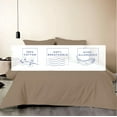 thumbnail image 3 of Kotton Culture 1Pc California King Size Duvet Cover Only 100% Egyptian Cotton 1000 TC Taupe, 3 of 4