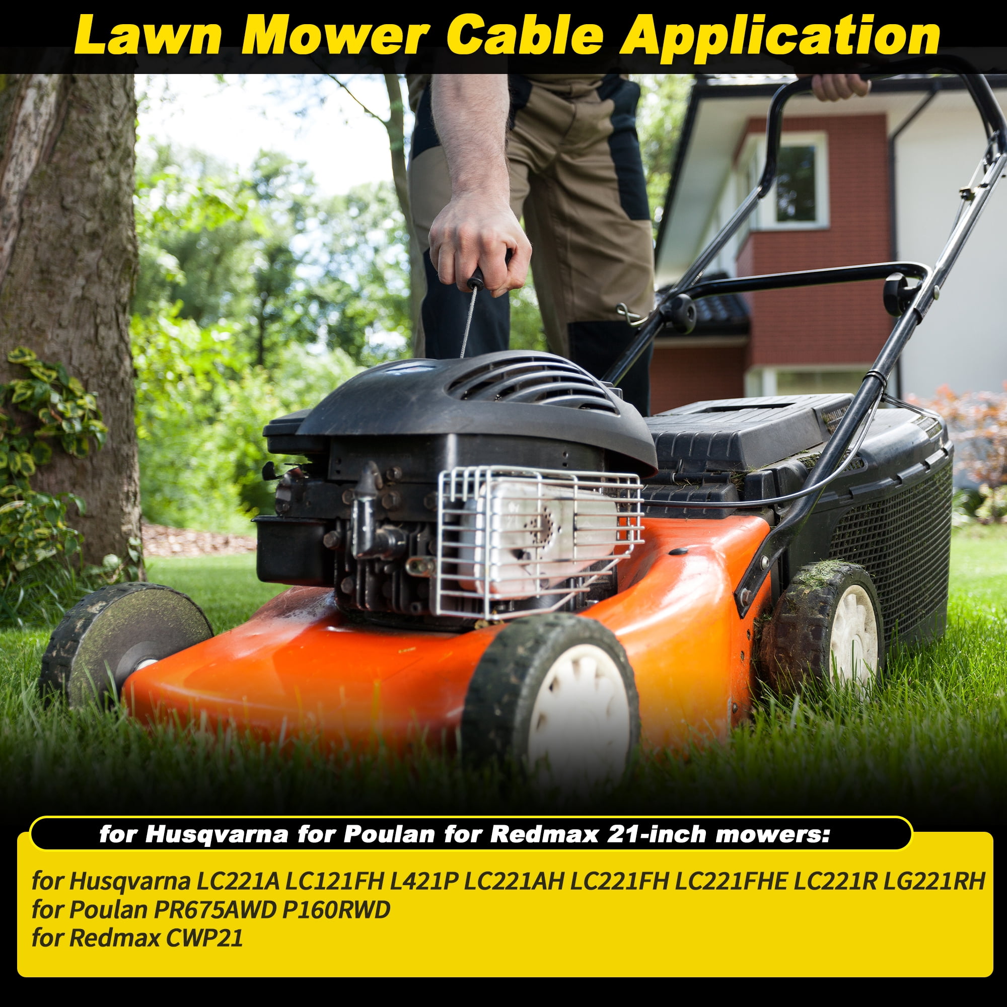 Unique Bargains Drive Cable for Husqvarna Redmax 21 Inch Mowers Control Cable