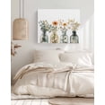 thumbnail image 3 of Eucalyptus Flower Wall Art for Living Room,Canvas Picture Wall Decor for Bathroom Bedroom,Orange Floral Sage Green Leaf Daisy Painting Artwork for Office Kitchen Hallway Dining Room Decor 20"x24", 3 of 8