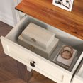 thumbnail image 6 of Farmhouse Style Console Table with 2 Drawer and Bottom Storage Shelf for Entryway, Rustic Side Table with Storage Drawer and Shelf for Living room, Hallway, 6 of 7