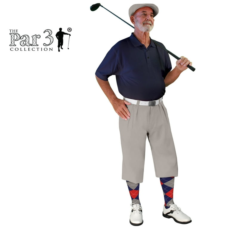 Taupe Microfiber Golf Knickers ( Plus Fours) for Men - 30 