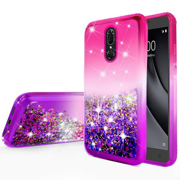 Coolpad Illumina Case/Coolpad Legacy Go Case w/Tempered Glass Screen  Protector Liquid Quicksand Glitter Cute Phone Case Bling Stand Girls Women  for Coolpad Illumina 3310/3310A - Hot Pink/Purple - Walmart.com