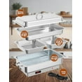 thumbnail image 2 of Ensemble de Buffet à Réchaud Électrique, Serveurs et Réchauds Alimentaires 9 Qt, Réchauds Alimentaires Commerciaux en Acier Inoxydable pour Traiteur avec Affichage de Contrôle de Température pour Mariages, Fêtes et Festivals, 2 of 9