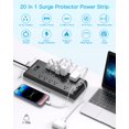 thumbnail image 2 of Power Strip HANYCONY de 10 pies con 16 salidas y 4 puertos USB, color negro, 2 of 7