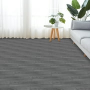 UMIGGEE Peel and Stick Floor Tile Gray Vinyl Flooring 6x35 10 PCS/Pack Natural Grey Wood-Look Vinyl Flooring Easy to Install and Removable for Kitchen, Dinning Room, Bedroom, etc. (14.5Sq. Ft.)
