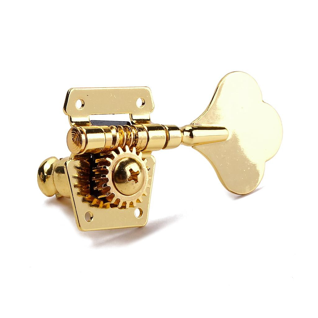 LeeQinersw Pack of 4 Pcs Open Right Handed Tuner Tuning Pegs Set for Bass Guitar Golden
