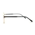 thumbnail image 4 of Retro Pop Color Indi Dapper Metal Rim Round Sunglasses Gold Pink, 4 of 4