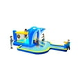 thumbnail image 2 of 6 in 1 Inflatable Slide Water Park, Trampoline Bouncing House for Kids, Outdoor Garden with Dolphin Sprinkler & Target Games & Water Gun & Basketball, 2 of 8