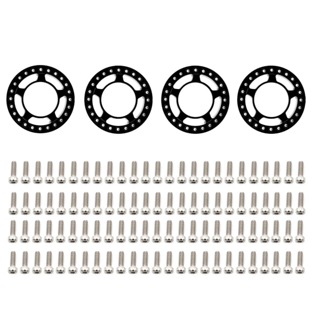 Labymos RC Beadlock Wheel Rim Replacement Ring 4PCS Compatible with 1/10 TRX4 SCX10 90046 90047