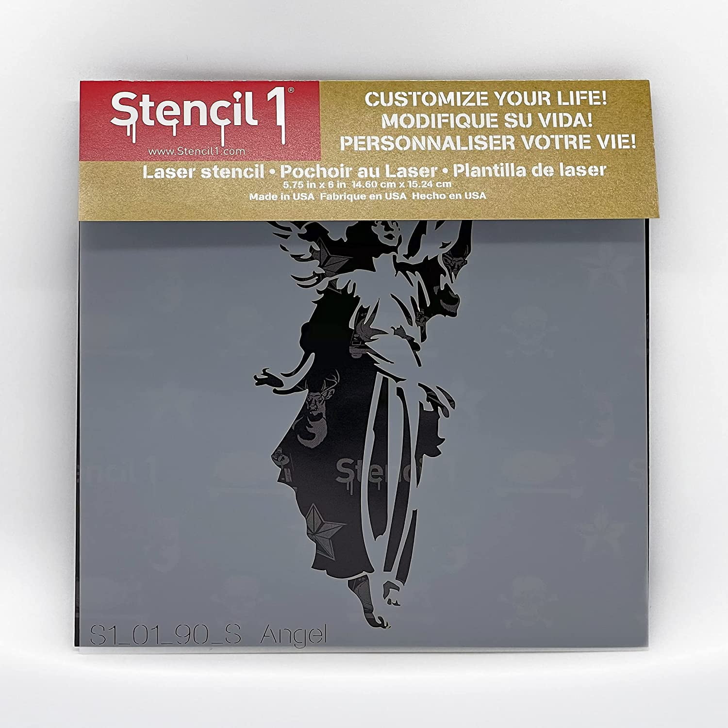 Stencil1 Angel Christmas Art Stencils - 5.75\, image size:1500x1500