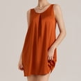 thumbnail image 6 of DHFJKG Summer Sleeveless Dresses Women Silk Satin Scoop Neck Home Wear Mini Dress Loungewear Backless Loose Fit Tunic Stylish Dresses, 6 of 7
