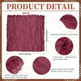 thumbnail image 2 of Gauze napkins, soft cotton wedding decoration party family daily use of bulk linen napkins - Dark wine red, 2 of 7