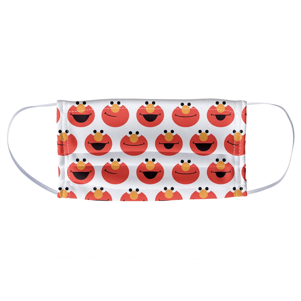 Sesame Street Simple Elmo Pattern Face 1-Ply Reusable Face Mask