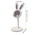 thumbnail image 3 of BAOPAI Easter Themed Cute Bunny Adjustable Telescopic Phone Tablet Stand Holder for Desktop Viewing with Stable Base and Decorative Design, 3 of 6